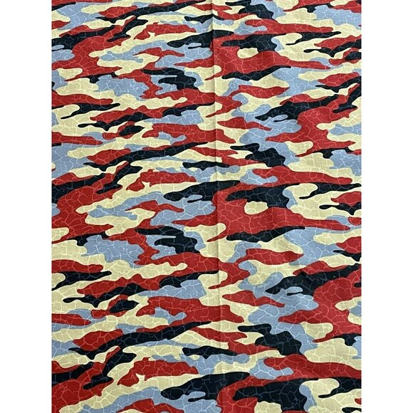 Kentshire Home Collection Fabric Red White Blue Camouflage 116" x 54" (3 yards) - Picture 2 of 6